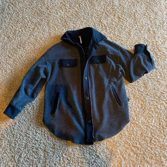 Free people ruby jacket in black and navy - Picture 2 of 4